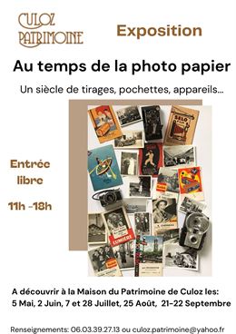 Exposition "Au temps de la photo papier" - Culoz patrimoine