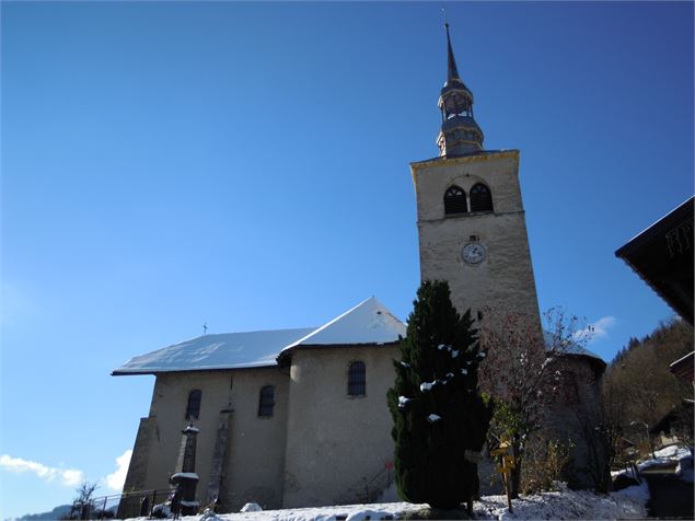 Extérieur de l'église de Saint-Nicolas -la-Chapelle en hiver - Fondation Facim - David Dereani