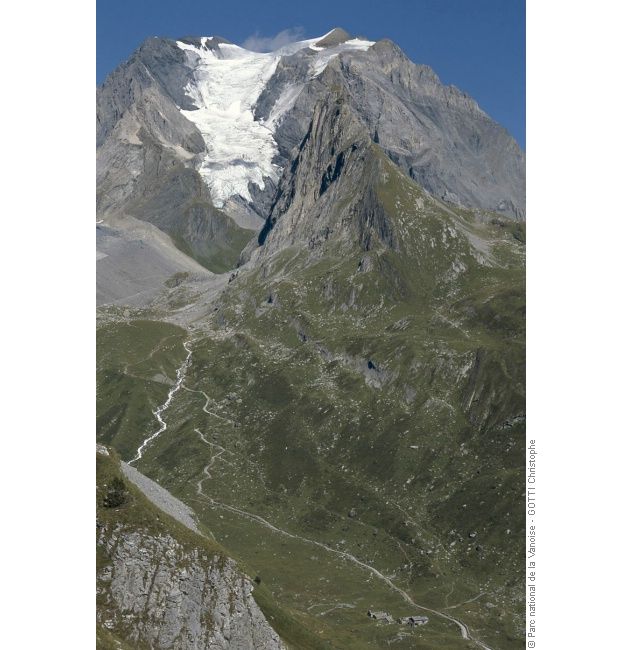 Tour de la Grande Casse. Aiguille de la Vanoise (au 1er plan), Grande Casse et c - © Parc national d