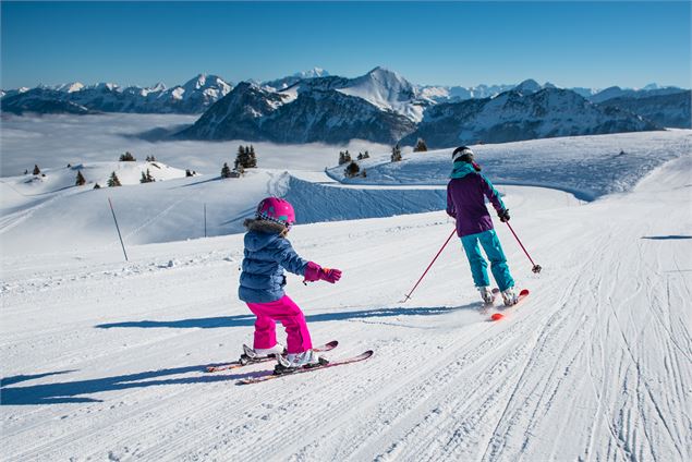 Apprentissage du ski alpin - Peignée Verticale - Grand Chambéry Alpes Tourisme