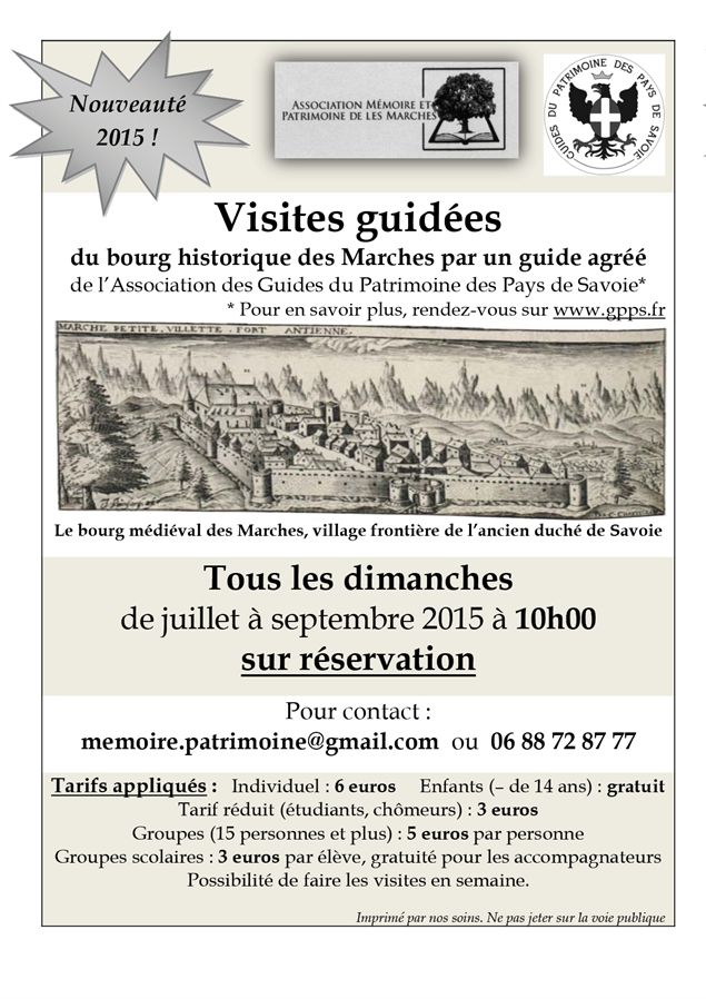 Visite guidées du Bourg historique des Marches - Mémoires et patrimoine