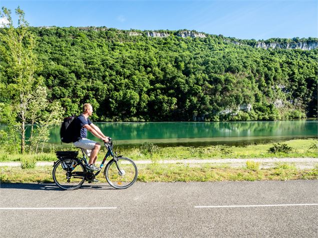 Vélo sur ViaRhôna dans le Haut-Rhône près de Bugey - Christian Martelet / Auvergne-Rhône-Alpes Touri