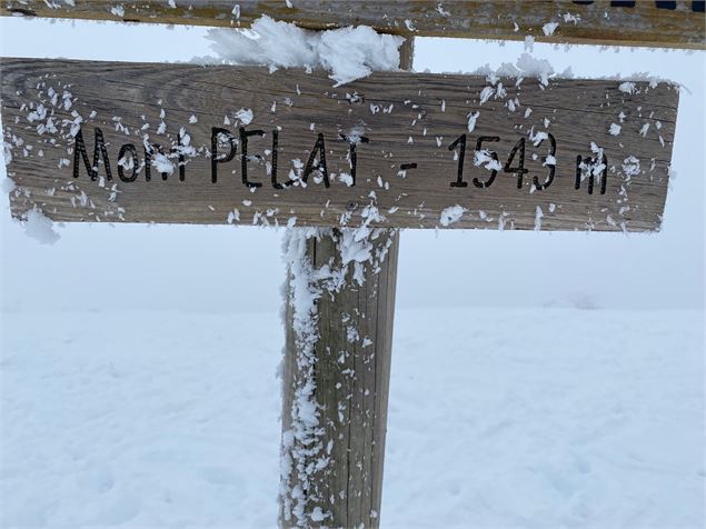Panneau du Mont Pelat en hiver - Laurent Madelon