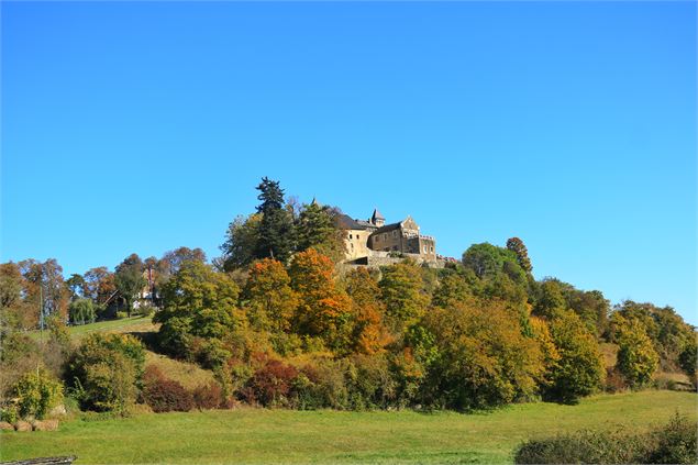 Chavoley vue sur le château de Grammont - E.BEBI Office de tourisme Bugey Sud Grand Colombier