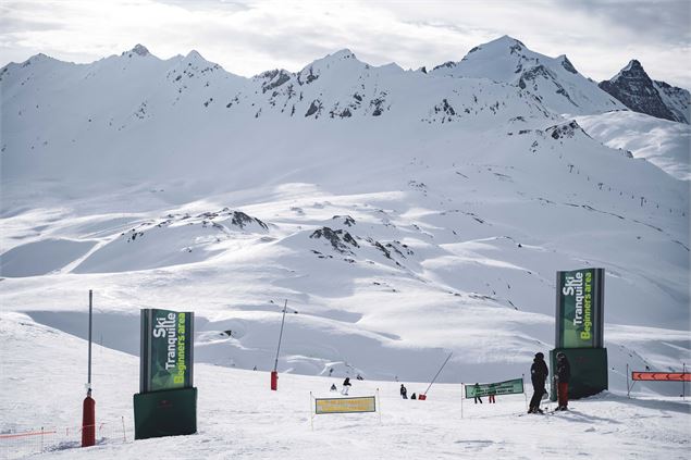 Zone ski tranquille piste la verte - Val d'Isère Téléphériques / Maxime Bouclier