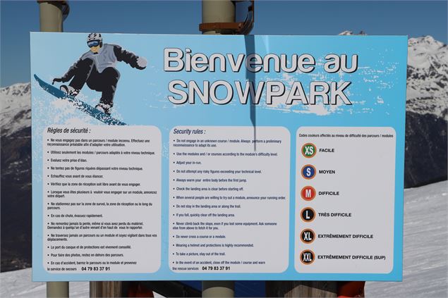 entrée snowpark portique valloire - M Zimmer/ Ot Valloire