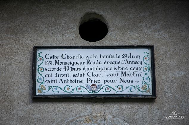 Chapelle de la Chapelle aux Contamines Montjoie - Les Contamines Tourisme