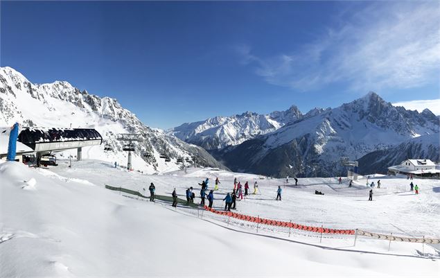 Vue sur piste de ski et télésiège de la Parso - OT Vallée de Chamonix-Mont-Blanc