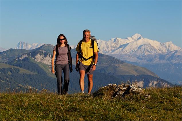 Massif du Mont-Blanc depuis la Pointe de Miribel - Office de Tourisme des Alpes du Léman