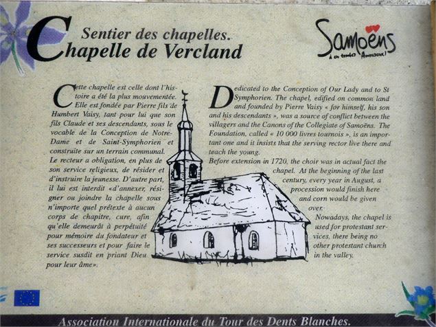 La Chapelle de Vercland - OT Samoëns (photothèque)