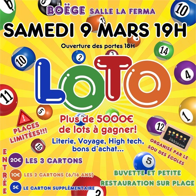 Loto du Sou des Écoles à Boëge