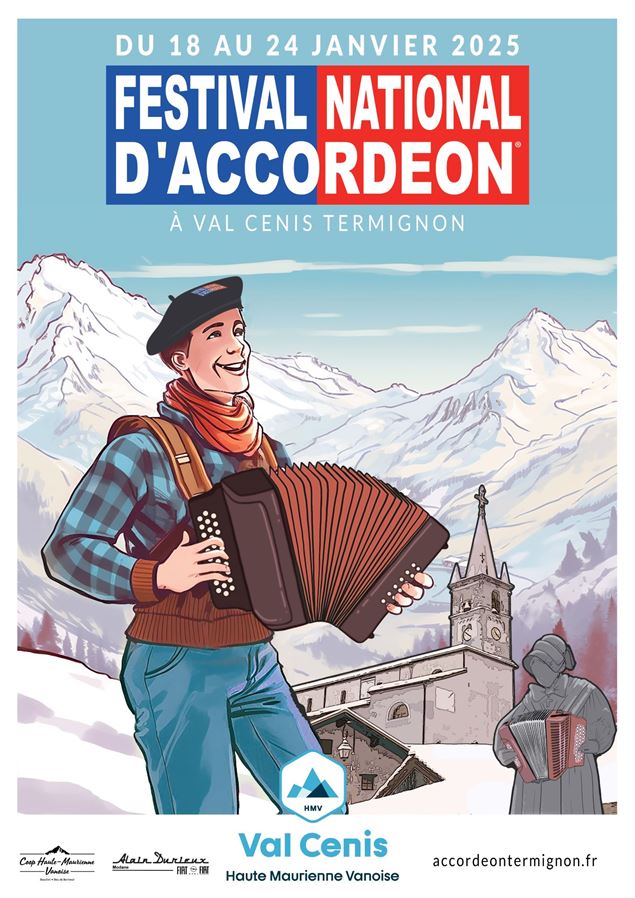 Affiche du festival d'accordéon 2025 - M.Cécillon - OTHMV