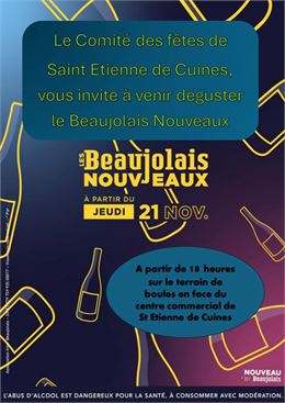 Dégustation Beaujolais nouveau_Saint-Etienne-de-Cuines 21 nov 2024 - Comité des Fêtes St Etienne de 