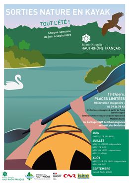 Sorties nature en kayak dans la réserve naturelle - Syndicat du Haut-Rhône