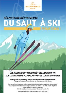 Découvrez le saut à ski aux Contamines cet été