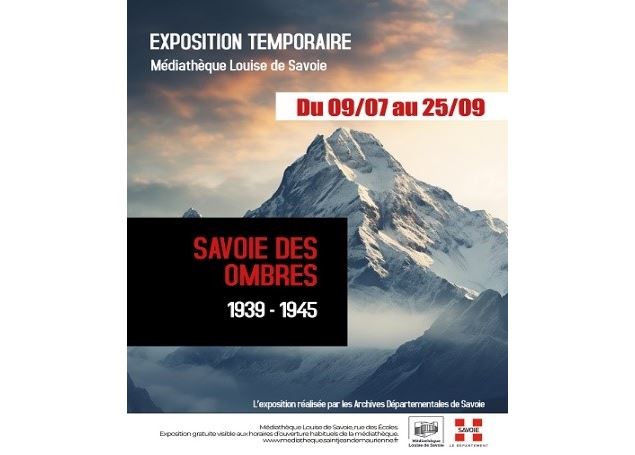 affiche informative pour l'exposition - médiathèque Louise de Savoie