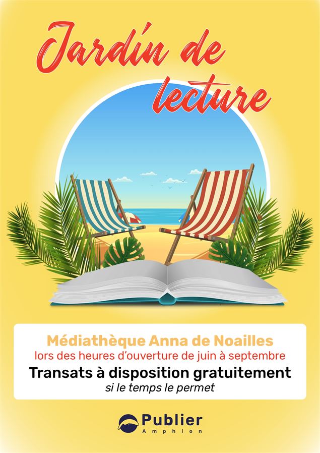 Jardin de lecture avec la Médiathèque Anna de Noailles - Mairie de Publier