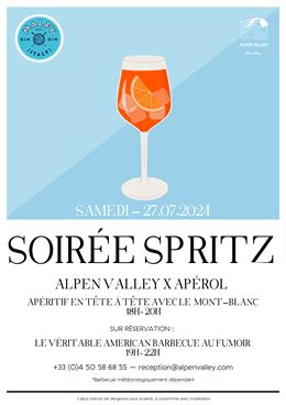 Soirée Spritz et American Barbecue - alpen valley