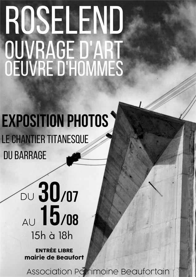 Affiche de l'exposition Roselend - Patrimoine Beaufortain