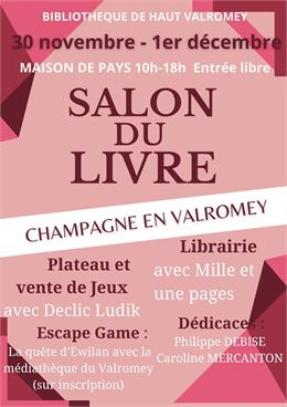 Salon du Livre à Champagne en Valromey - Bibliothèque du Haut Valromey