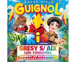 Guignol Rhône Alpes et Rio le majestueux perroquet 