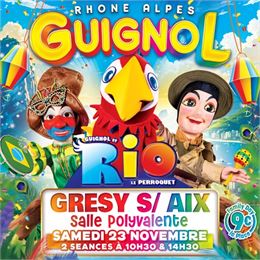 Guignol Rhône Alpes et Rio le majestueux perroquet - Rr