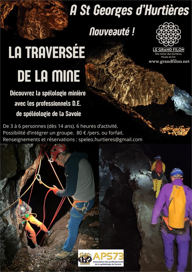 Le Grand FIlon - La traversée de la mine - Spéléologie Maurienne Belledonne - Le Grand Filon