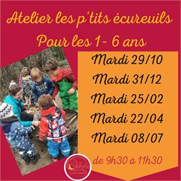 Dates Ateliers P'tits écureuils forestschool Skholè des écureuils - Skholè des écureuils