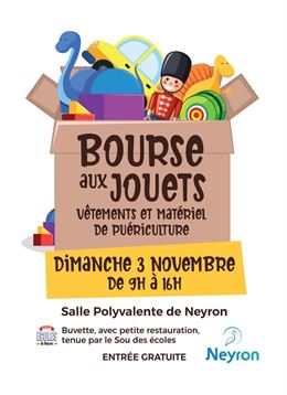 Bourse aux jouets et puériculture - Sou Ecoles et Mairie Neyron