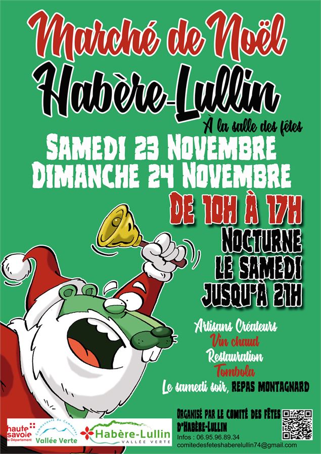 Marché de Noël Habère-Lullin - Affiche 2024 - Comité des Fêtes d'Habère-Lullin