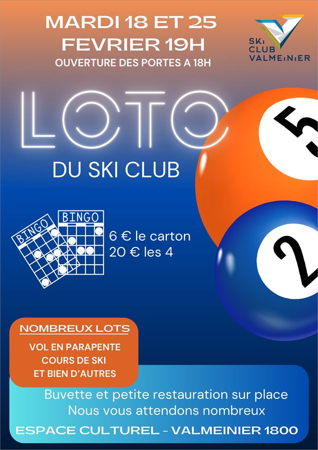 Loto du Ski Club_Valmeinier - Ski Club Valmeinier