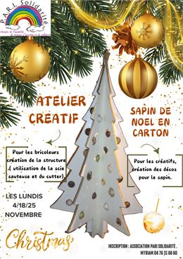 Atelier créatif sapin de Noël en carton_Saint-Genix-les-Villages - PARISolidarité