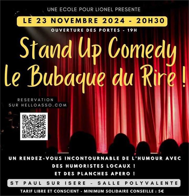 Soirée Stand Up ! « Le Bubaque du Rire »_Saint-Paul-sur-Isère