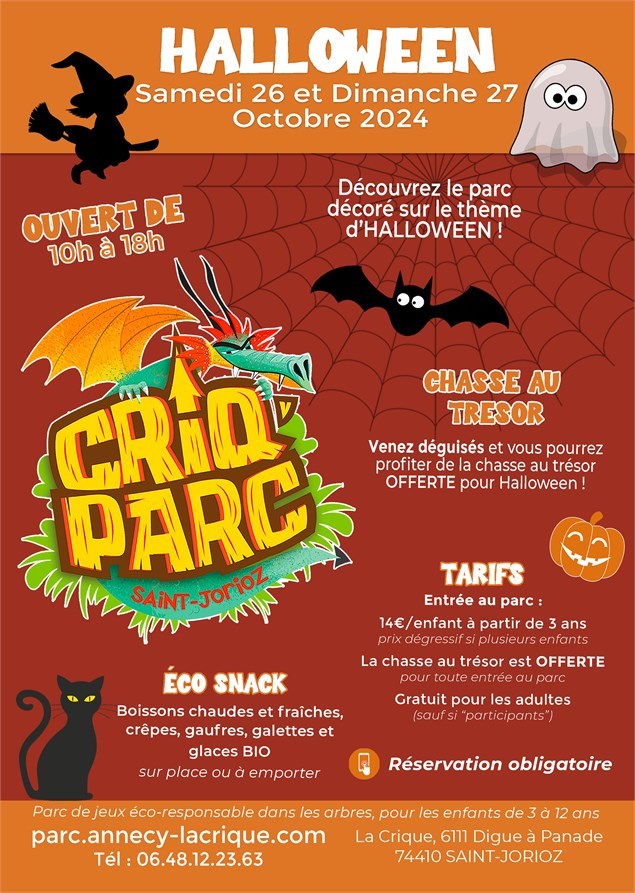 Halloween au Criq'Parc - 26 et 27 octobre 2024