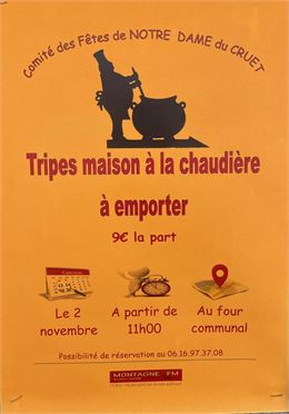 Tripes ND du Cruet 2 novembre 2024 - Comité des Fêtes ND du Cruet