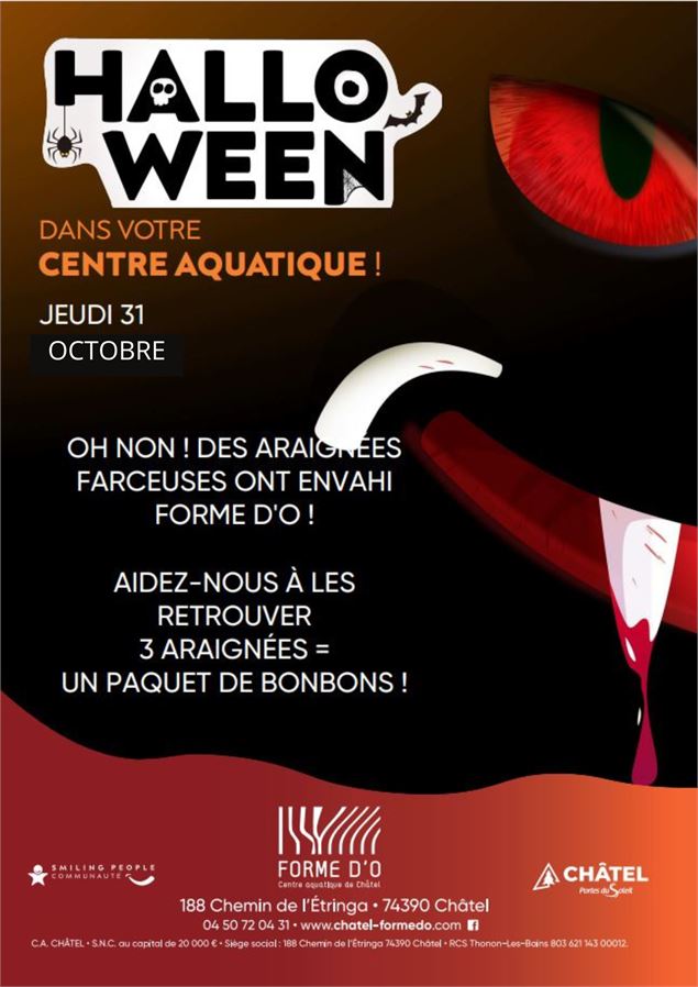 Halloween dans votre centre aquatique !_Châtel - Forme d'O