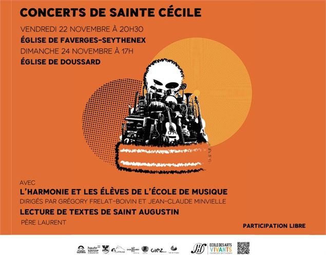 affiche orange visuel harmonie - Ecole des Arts Vivants