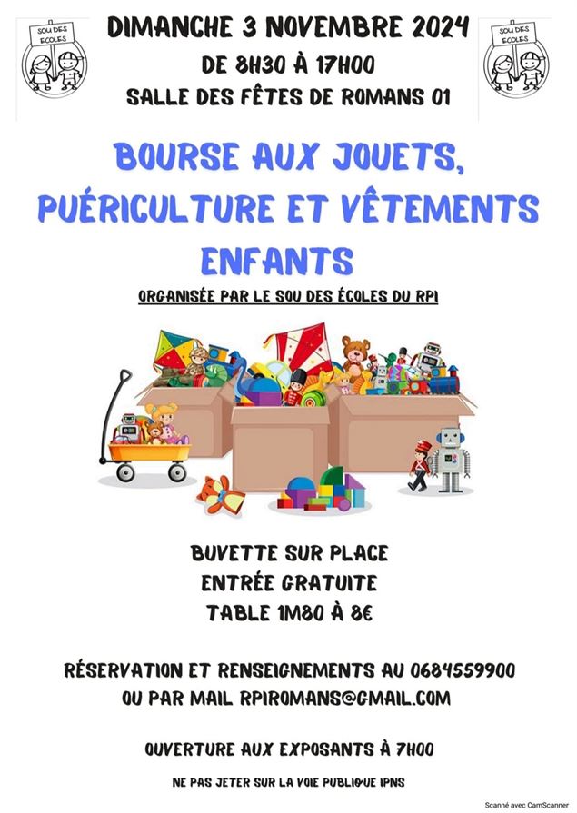 Bourse aux jouets et puériculture_Romans - Sou des écoles