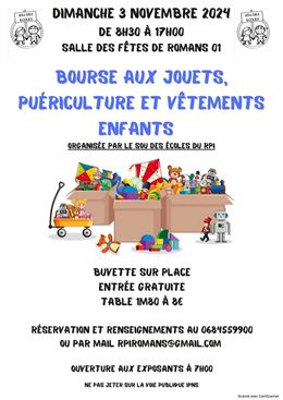 Bourse aux jouets et puériculture_Romans - Sou des écoles