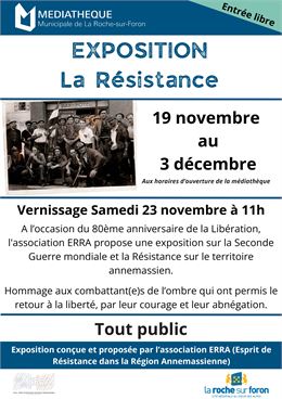 Exposition "La Résistance" - Médiathèque municipale de La Roche-sur-Foron