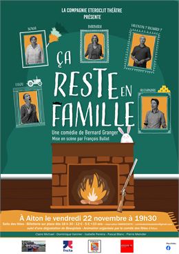 Pièce de Théâtre : ça reste en famille_Aiton - Comité des Fêtes d'Aiton