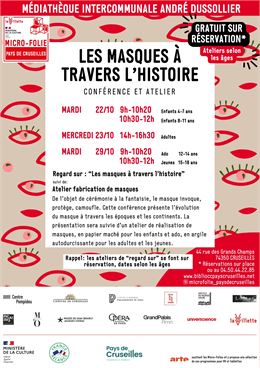 Conférence et atelier : Regard sur les masques à travers l'histoire - ©Lola Humbert