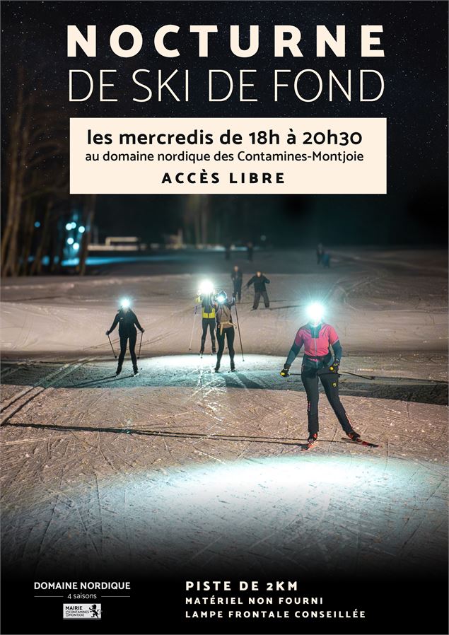 Nocturne de ski de fond_Les Contamines-Montjoie - Les Contamines Tourisme