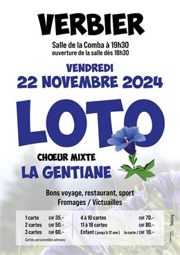 Loto Choeur Mixte La Gentiane_Val de Bagnes