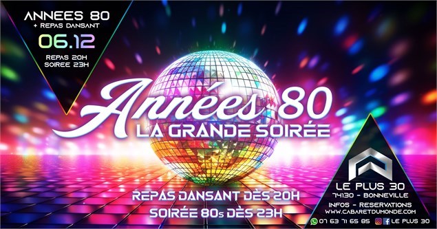 Soirée Années 80 avec Repas Dansant