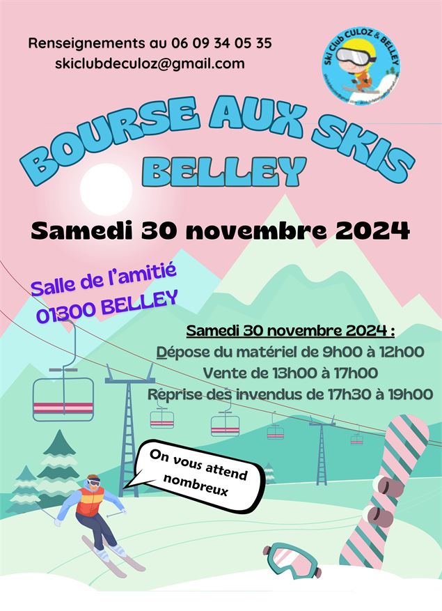 Bourse aux skis - Belley - Ski club de Culoz