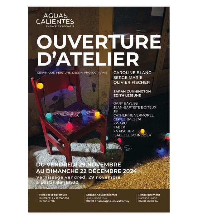 Ouverture d'atelier : exposition de céramique, peinture, dessin et photographie_Champagne-en-Valrome