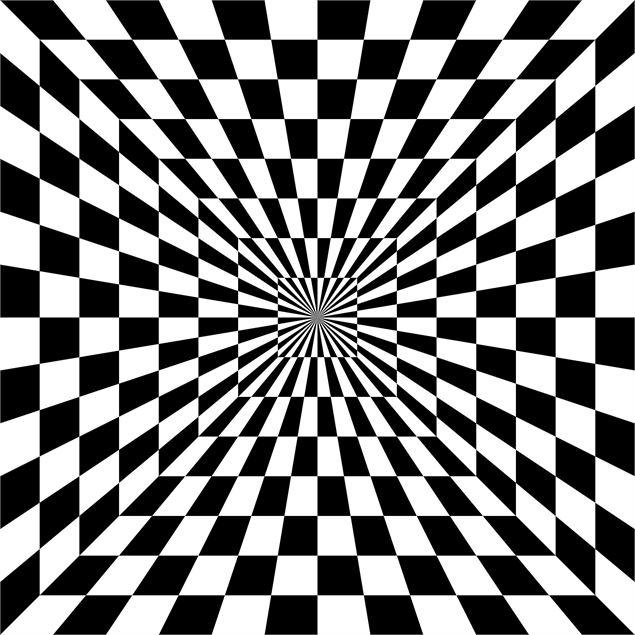 toile avec une illusion d'optique