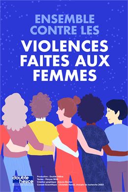 Affiche bleue représentant des femmes de dos - © µAnjuna Bouton - Double Hélice