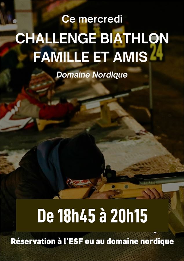 Affiche Challenge biathlon Famille et amis - Alpinum Events